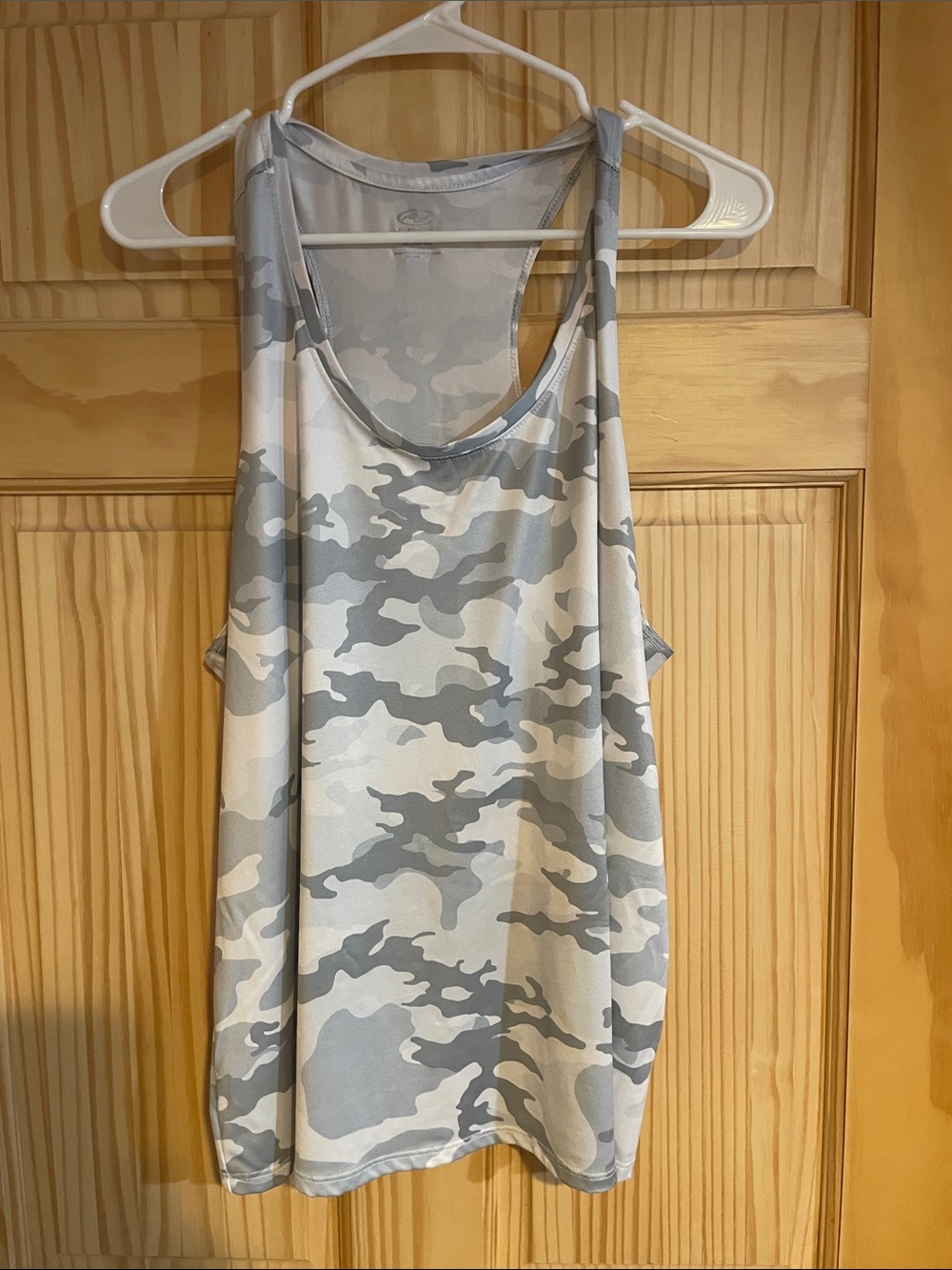 Athletic Works Gray & White Camo Racerback Tank - Women